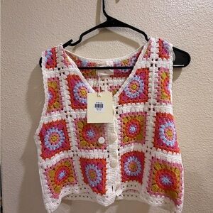 Colorful Crochet Women's Top